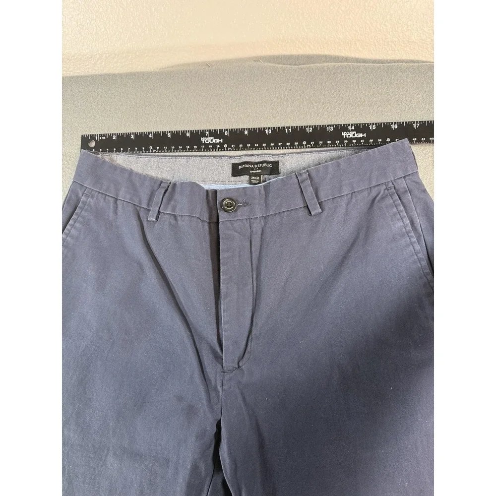 Banana Republic Emerson Chino Pants Mens 34x32 Blue Regular Fit Straight Casual